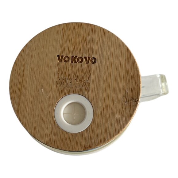 Vekovo Glass Mug with Bamboo Lid and Silicone Sleeve – Clear BPA-Free 6x4 - Picture 3 of 4